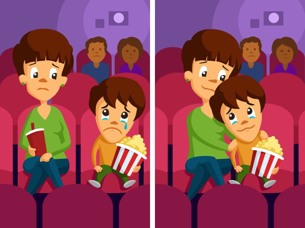 You might feel like crying during the sad part of a movie.